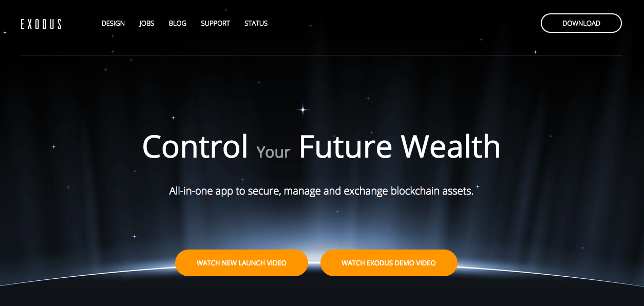 Best cryptocurrency wallet: the Exodus cryptocurrency wallet.